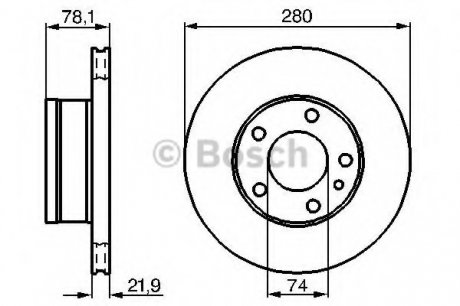 Тормозной диск BOSCH 0 986 478 041