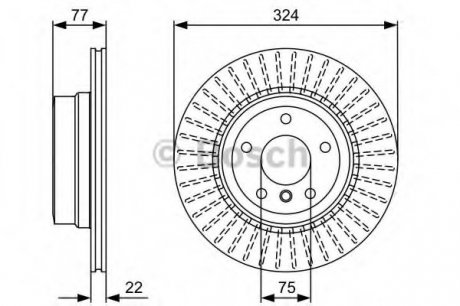 Тормозной диск BOSCH 0 986 479 569 (фото 1)