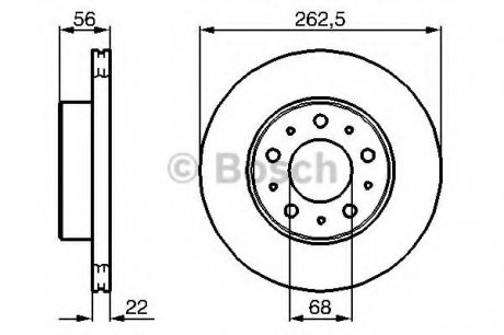 Тормозной диск BOSCH 0 986 478 283 (фото 1)