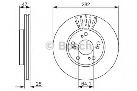 Тормозной диск BOSCH 0 986 479 686