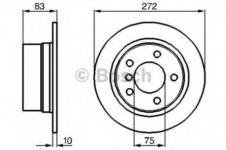 Тормозной диск BOSCH 0 986 478 439 (фото 1)