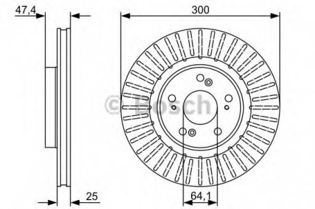 Тормозной диск BOSCH 0 986 479 534 (фото 1)