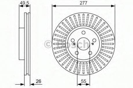 Гальмівний диск BOSCH 0 986 479 979 (фото 1)