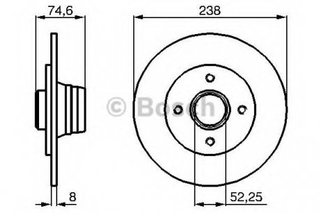 Тормозной диск BOSCH 0 986 478 866 (фото 1)