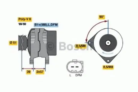 Генератор BOSCH 0 986 045 320