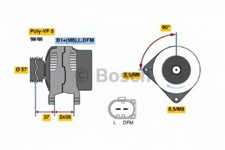 Генератор BOSCH 0 986 042 830