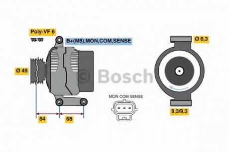 Генератор BOSCH 0 986 049 670