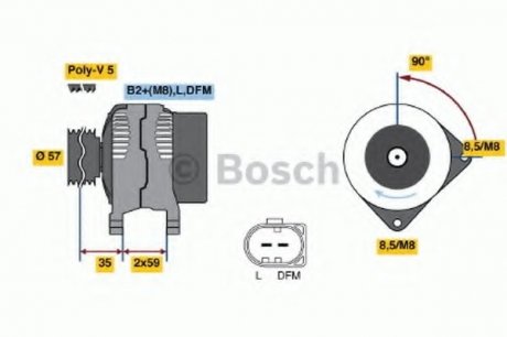 Генератор BOSCH 0 986 049 101