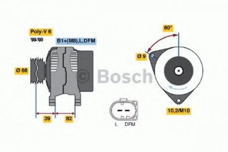 Генератор BOSCH 0 986 044 330 (фото 1)