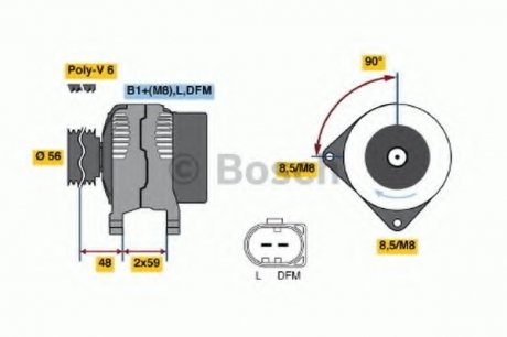 Генератор BOSCH 0 986 041 510