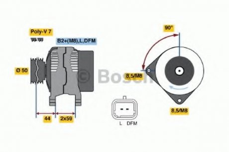 Генератор BOSCH 0 986 046 260 (фото 1)