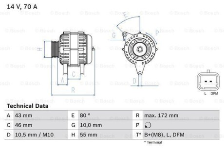 Генератор BOSCH 0 986 049 370