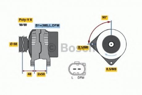 Генератор BOSCH 0 986 041 890