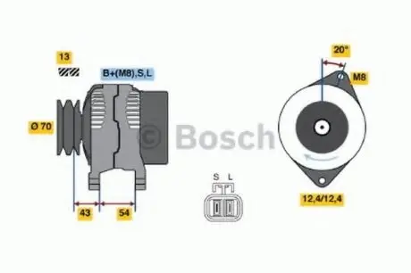 Фото запчасти Генератор BOSCH 0 986 045 611 Генератор BOSCH 0 986 045 611