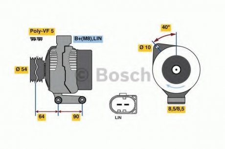 Генератор BOSCH 0 986 048 400 (фото 1)