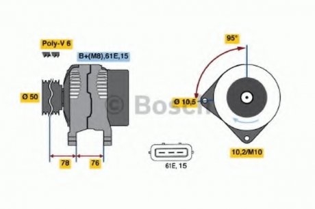 Генератор BOSCH 0 986 040 390