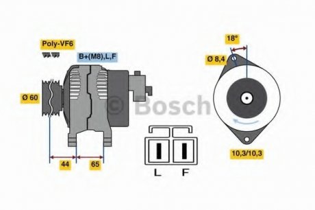 Генератор BOSCH 0 986 048 301