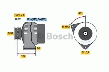 Генератор BOSCH 0 986 046 190
