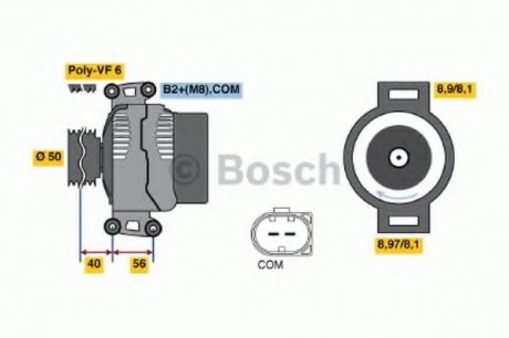 Генератор BOSCH 0 986 047 670 (фото 1)