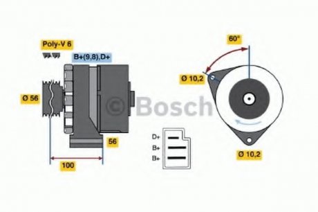 Генератор BOSCH 0 986 033 810 (фото 1)