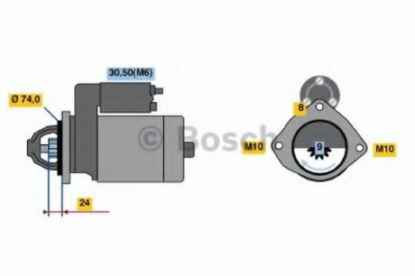 Стартер BOSCH 0 986 021 230 (фото 1)