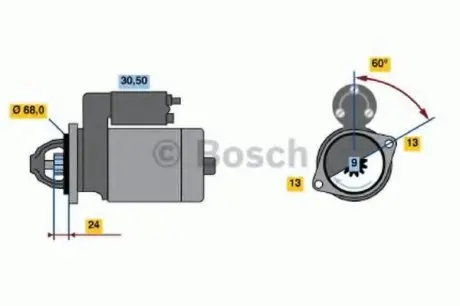 Стартер (12В, 0,9кВт, відновлений) MINI (R50, R53), (R52) 1.6 06.01-07.08 BOSCH 0 986 018 840