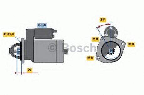 Стартер BOSCH 0 986 018 960