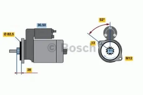 Фото запчастини Стартер BOSCH 0 986 018 751 Стартер BOSCH 0 986 018 751