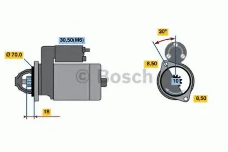 Стартер BOSCH 0 986 021 260