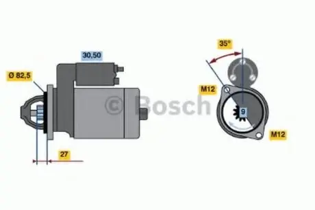 Стартер BOSCH 0 986 018 250