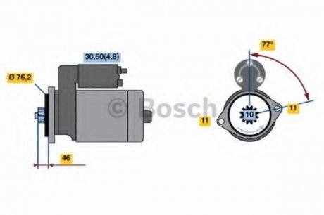 Стартер BOSCH 0 986 020 280