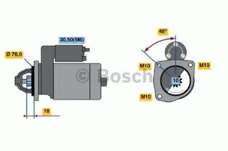 Стартер BOSCH 0 986 022 631