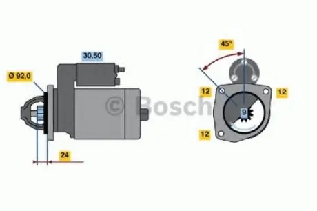 Стартер BOSCH 0 986 016 210