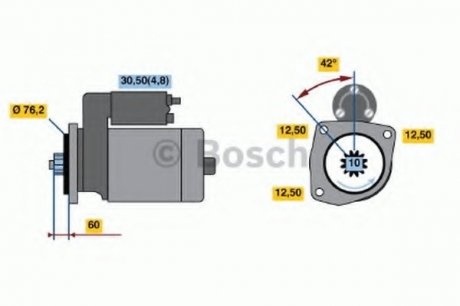 Стартер BOSCH 0 986 020 320 (фото 1)