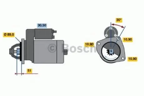 Стартер BOSCH 0 986 013 490