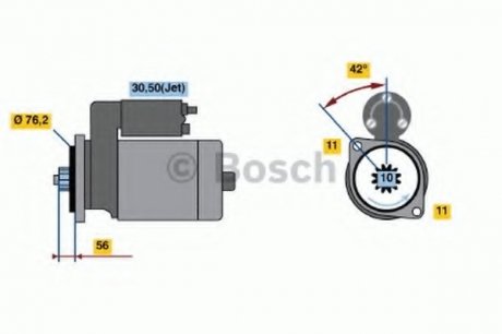 Стартер BOSCH 0 986 016 980