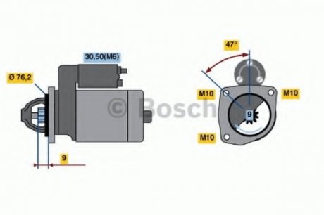 Стартер BOSCH 0 986 021 820 (фото 1)