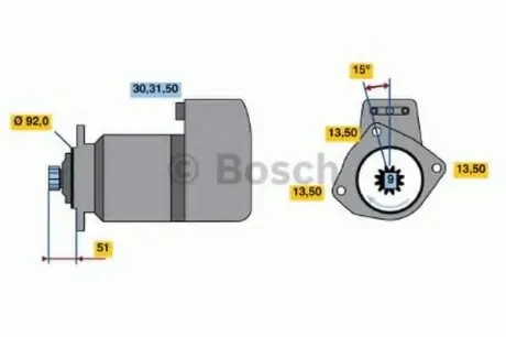 Стартер BOSCH 0 986 016 520