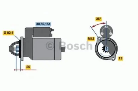 Стартер BOSCH 0 986 018 190 (фото 1)