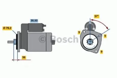 Стартер BOSCH 0 986 016 190