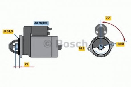 Стартер BOSCH 0 986 021 240