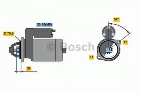 Стартер BOSCH 0 986 023 250