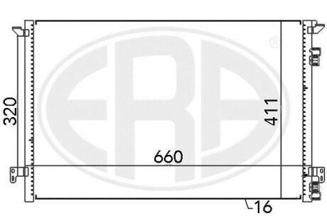 Радіатор кондиціонера ERA 667012