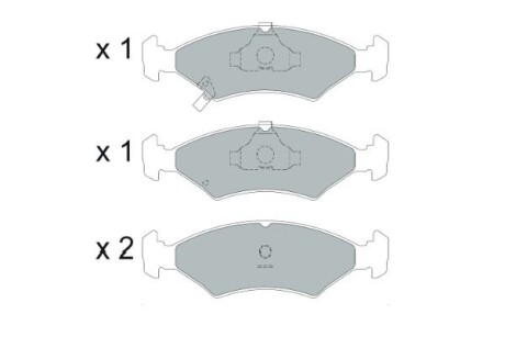 KIA Тормозные колодки дисковые передн.Shuma 98- KAVO PARTS KBP-4026