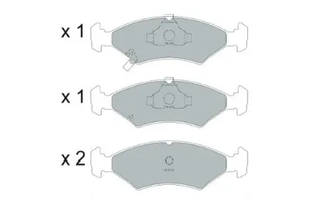 KIA Тормозные колодки дисковые передн.Shuma 98- KAVO PARTS KBP-4026