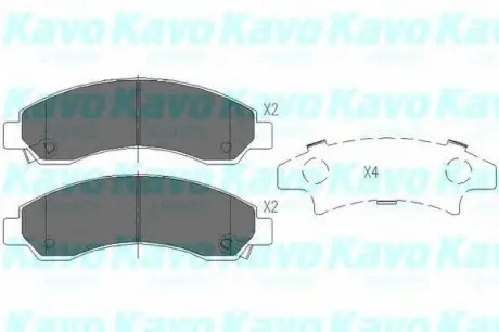 Тормозные колодки пер. GREAT WALL 5 KAVO PARTS KBP-3514