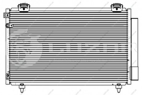 Радиатор кондиционера с ресивером Toyota Avensis (03-) 1.6i/1.8i/2.0D LUZAR LRAC 1909 (фото 1)