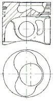 Поршень в комплекті на 1 циліндр, STD NURAL 87-114900-15