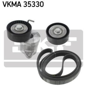 Комплект поліклиновий (ремінь+ролики) SKF VKMA 35330