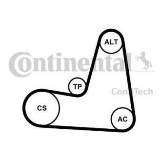 Поликлиновой ременный комплект CONTITECH 6PK1130 K2